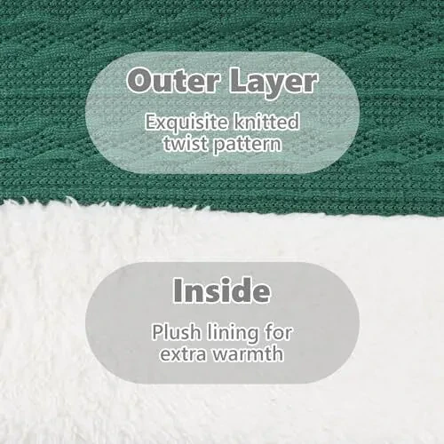 OMUKY Unisex Winter Knit Warm Scarves Thick Fleece Scarf Cold Weather Soft Neck Warmer for Women Men - 5