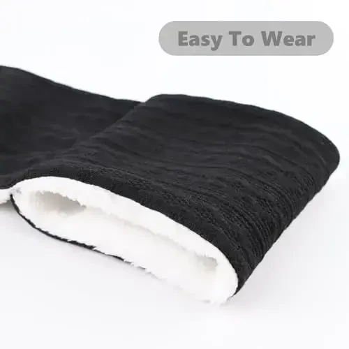 OMUKY Unisex Winter Knit Warm Scarves Thick Fleece Scarf Cold Weather Soft Neck Warmer for Women Men - 5