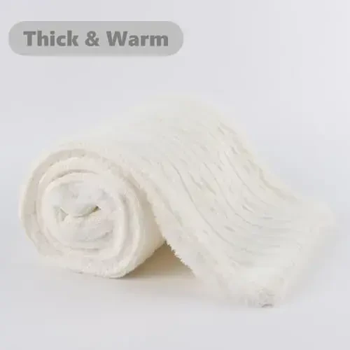 OMUKY Unisex Winter Knit Warm Scarves Thick Fleece Scarf Cold Weather Soft Neck Warmer for Women Men - 3