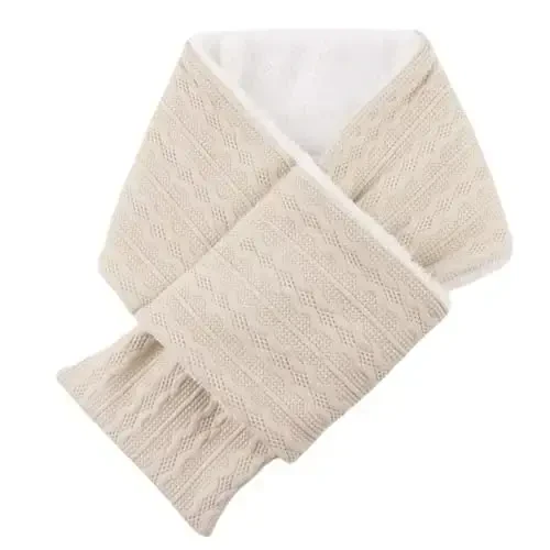 OMUKY Unisex Winter Knit Warm Scarves Thick Fleece Scarf Cold Weather Soft Neck Warmer for Women Men - 2