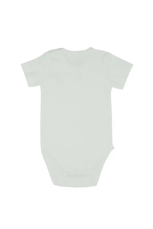 Omuz Çıtçıtlı Kısa Kollu Basic Body - Beyaz - 2