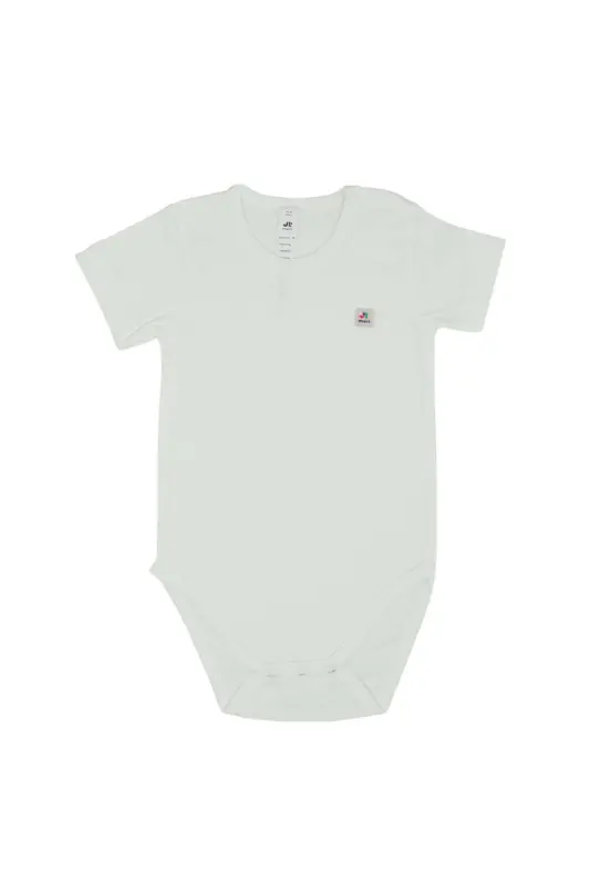 Omuz Çıtçıtlı Kısa Kollu Basic Body-Beyaz - JRMORI