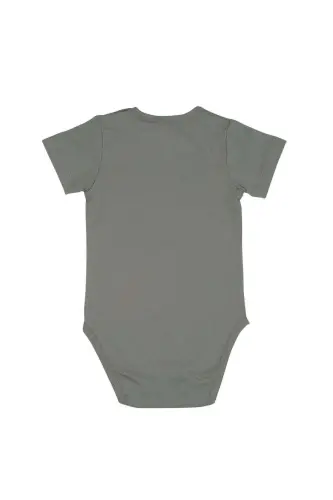 Omuz Çıtçıtlı Kısa Kollu Basic Body-Gri - JRMORI (1)