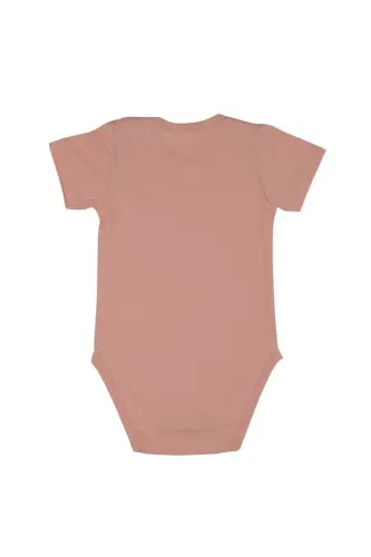 Omuz Çıtçıtlı Kısa Kollu Basic Body-Pembe - 2