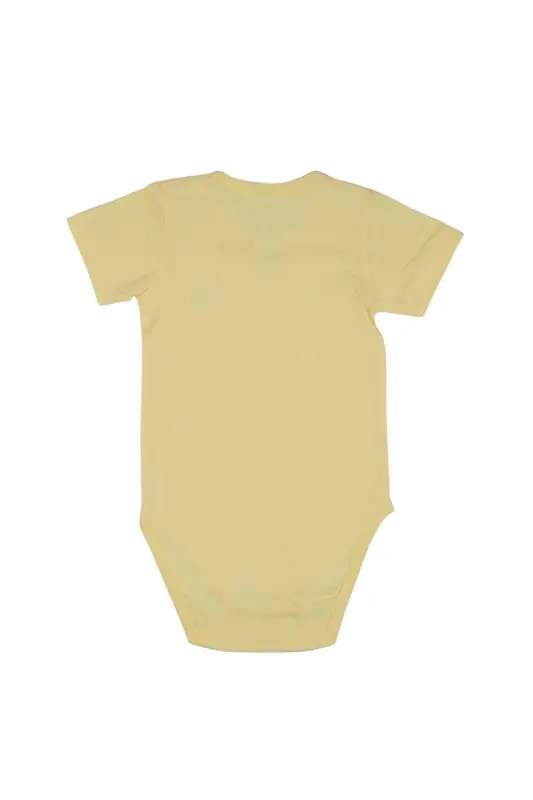 Omuz Çıtçıtlı Kısa Kollu Basic Body - Sarı - 2