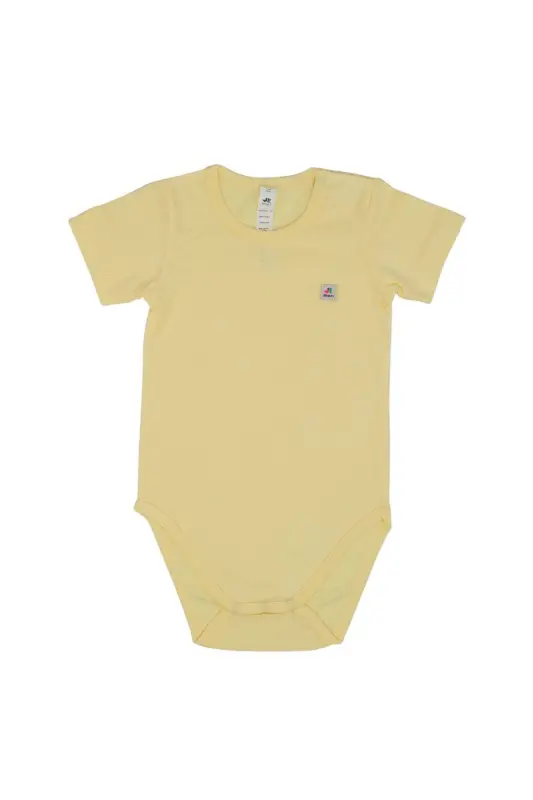 Omuz Çıtçıtlı Kısa Kollu Basic Body-Sarı - 1