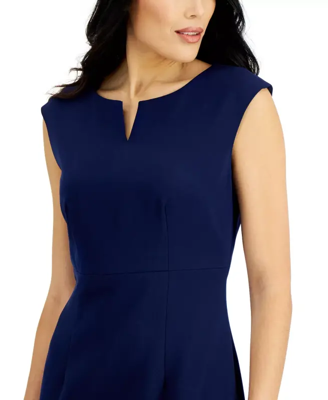 Notched-Neck Sheath Dress, Regular & Petite - 3