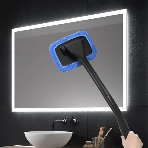 Windshield Cleaning Tool Windshield Cleaning Wand Auto Window Cleaner,5 Pieces Reusable Cloth Pads for Car Interior, Dirty Car Washing Brushes (Blue) - 5