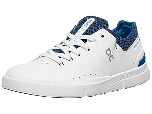 On Mens The Roger Advantage Textile Synthetic White Cobalt Trainers 12.5 US 