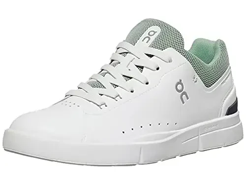On Mens The Roger Advantage Textile Synthetic White Eucalyptus Trainers 8.5 US 