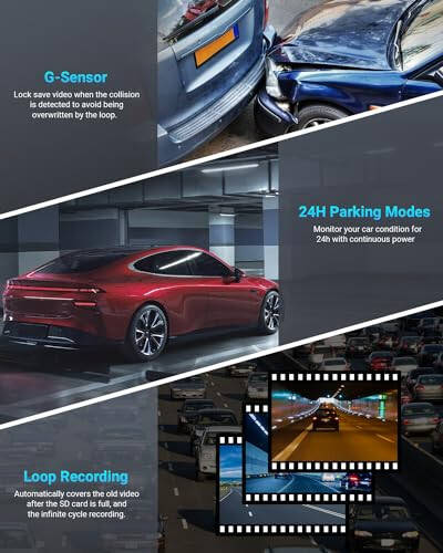 Dash Cam Front and Rear - Sarmert 2025 Upgraded 4K/1080P Dash Camera for Cars, 3.18