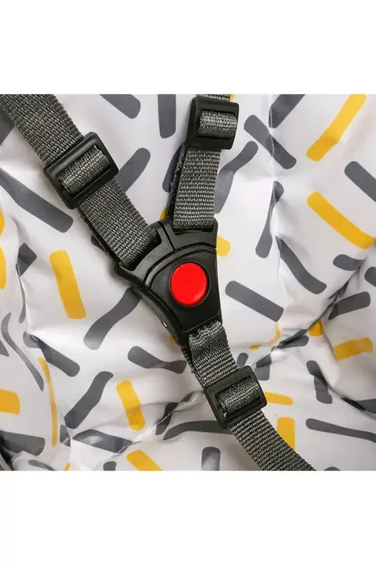 Ona stul, chaqaloq ovqatlanish stuli, portativ savatli o'yinchoqli, yechib olinadigan old patnisli - kulrang - 6