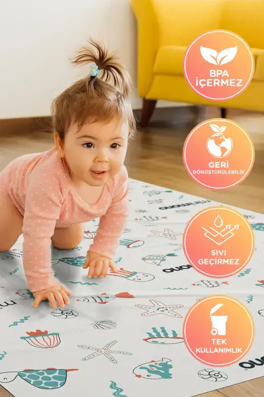 Ona stulining ostiga to'shaladigan aktivlik qoplamasi - Bir martalik - 1 rulonda 10 dona - Moviy - 8