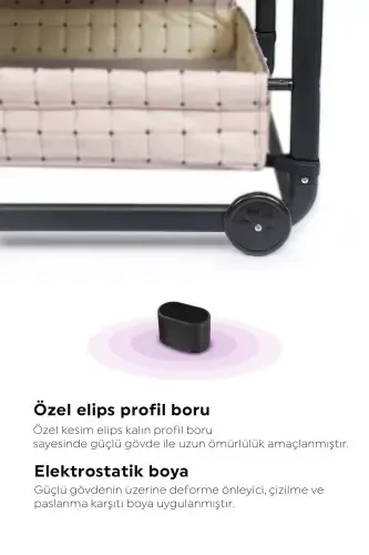 Ona yonboshlab tebranadigan beshik Portativ hamak Savat beshik Sapfir - 5