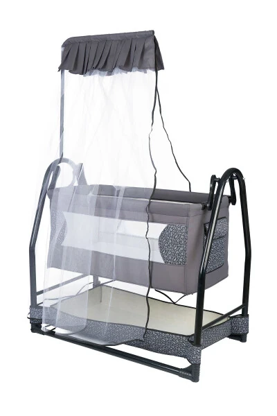 Ona yonboshlab tebranadigan, mahkamlanadigan, to'rli, keng savatli, chivinli beshik + sovg'a sifatida to'shak. - TURHAN BEBE