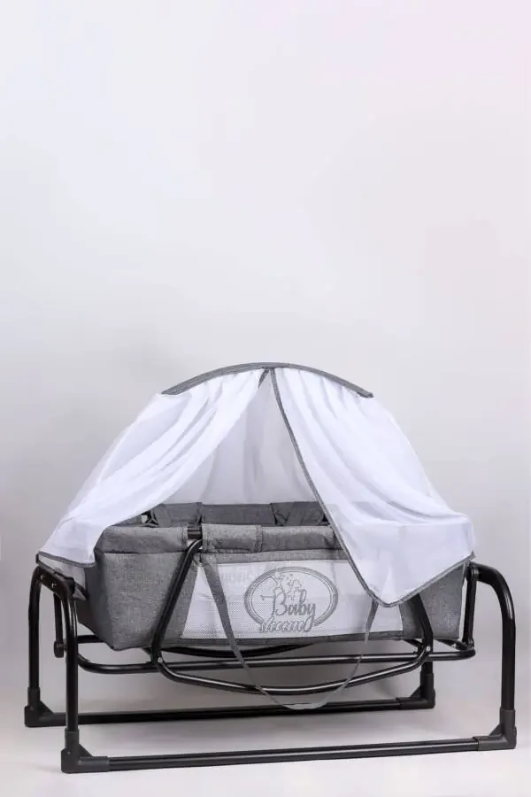 Ona Yoni Lyuks Beshik Keten Mato Tulli Portativ 3 P - 1