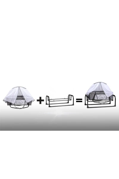 Ona Yoni Lyuks Beshik Keten Mato Tulli Portativ 3 P - 4