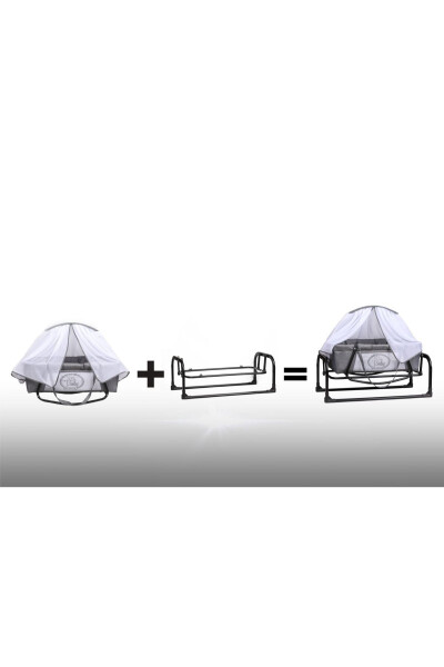 Ona Yoni Lyuks Beshik Keten Mato Tulli Portativ 3 P - 4