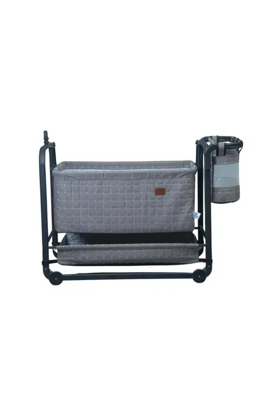 Ona yonidagi tebranadigan chaqaloq beshigi Portativ osma savat beshik Safir-Krem - 2