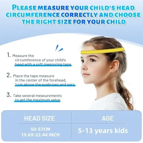 OnBros Kids Bike Helmet - Bike Helmets for 5-14 Boys or Girls with Visor, Children Bicycle Helmet for Skateboard Mountain Scooter Road Cycling, Lightweight and Adjustable 50-57CM - 3