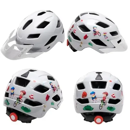 OnBros Kids Bike Helmet - Bike Helmets for 5-14 Boys or Girls with Visor, Children Bicycle Helmet for Skateboard Mountain Scooter Road Cycling, Lightweight and Adjustable 50-57CM - 2