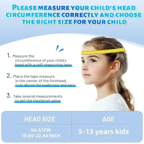 OnBros Kids Bike Helmet - Bike Helmets for 5-14 Boys or Girls with Visor, Children Bicycle Helmet for Skateboard Mountain Scooter Road Cycling, Lightweight and Adjustable 50-57CM - 3