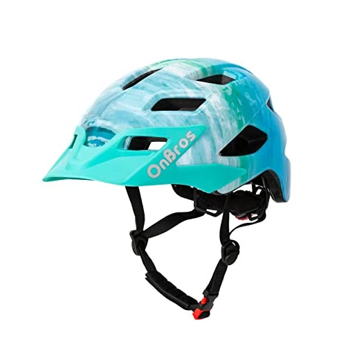 OnBros Kids Bike Helmet - Bike Helmet for 5-14 Boys or Girls with Visor, Children Bicycle Helmet for Skateboard Mountain Scooter Road Cycling, Lightweight and Adjustable 50-57CM - OnBros