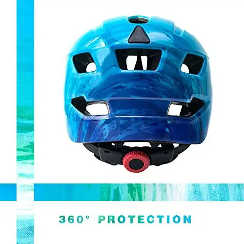 OnBros Kids Bike Helmet - Bike Helmet for 5-14 Boys or Girls with Visor, Children Bicycle Helmet for Skateboard Mountain Scooter Road Cycling, Lightweight and Adjustable 50-57CM - 5