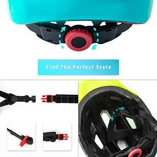 OnBros Kids Bike Helmet - Bike Helmets for 5-14 Boys or Girls with Visor, Children Bicycle Helmet for Skateboard Mountain Scooter Road Cycling, Lightweight and Adjustable 50-57CM - 4