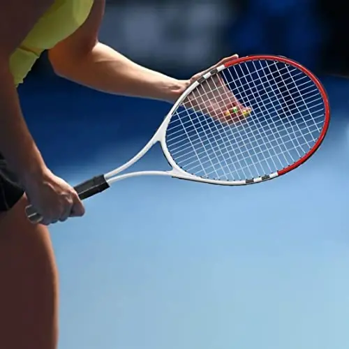 Tennis Racket Pre-Strung Lightweight 27 Inch Racquet Recreational Adult Rackets for Men Women Students Training Tennis Starter Kit with Balls,Carry Bag and Overgrips - 2