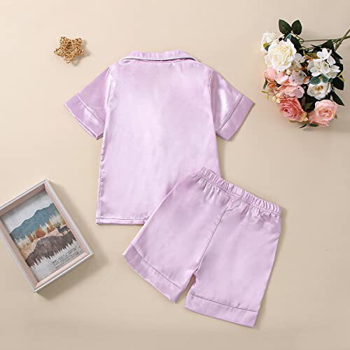 One opening Boy Girl Baby Pajamas Satin Toddler Pajamas Button Down Sleep Suit Kids Pajamas Set Boys Pajamas Girls Pjs - 45