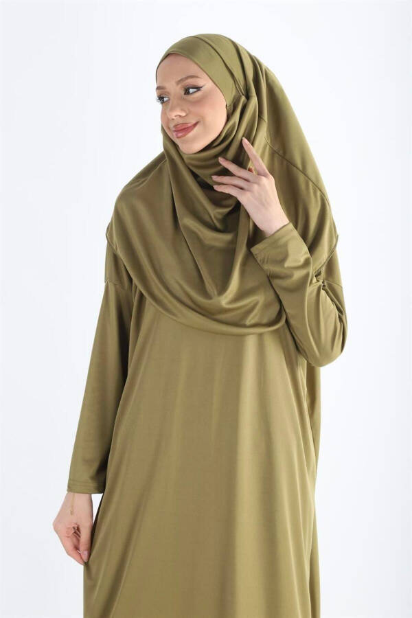 One Piece Non-Slip Head Cover Prayer Abaya - 4