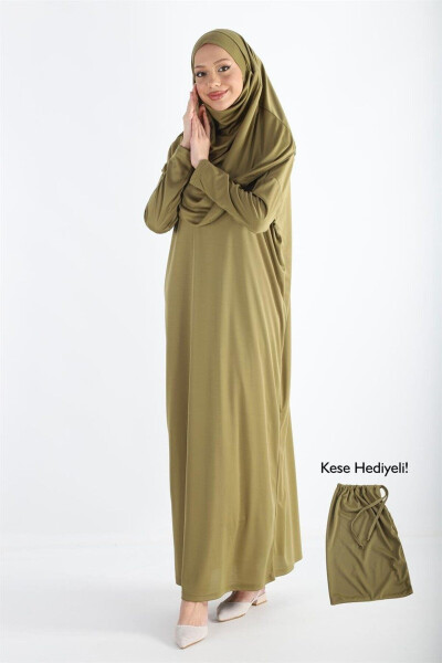 One Piece Non-Slip Head Cover Prayer Abaya - 5