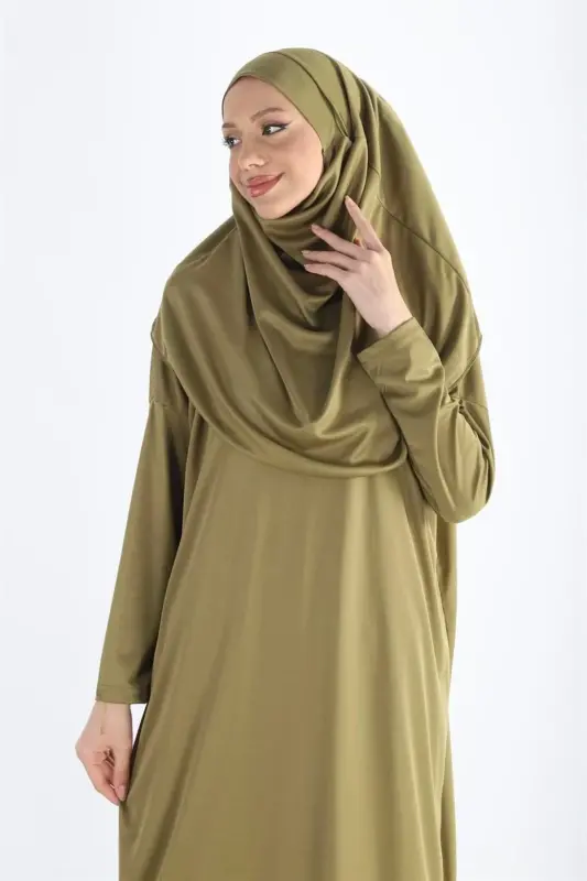 One Piece Non-Slip Head Cover Prayer Abaya - 2