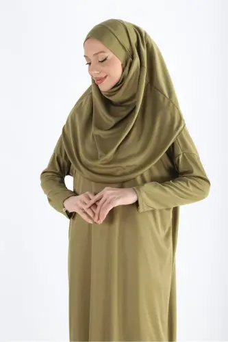 One Piece Non-Slip Head Cover Prayer Abaya - 5