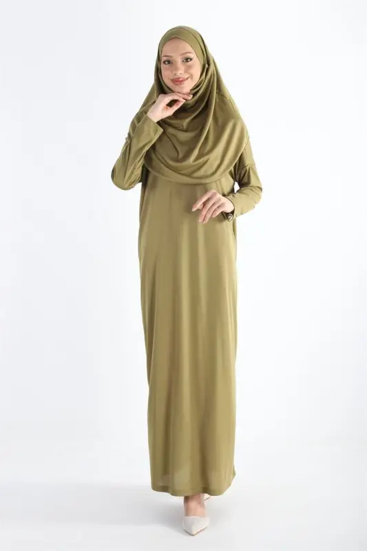 One Piece Non-Slip Head Cover Prayer Abaya - 6