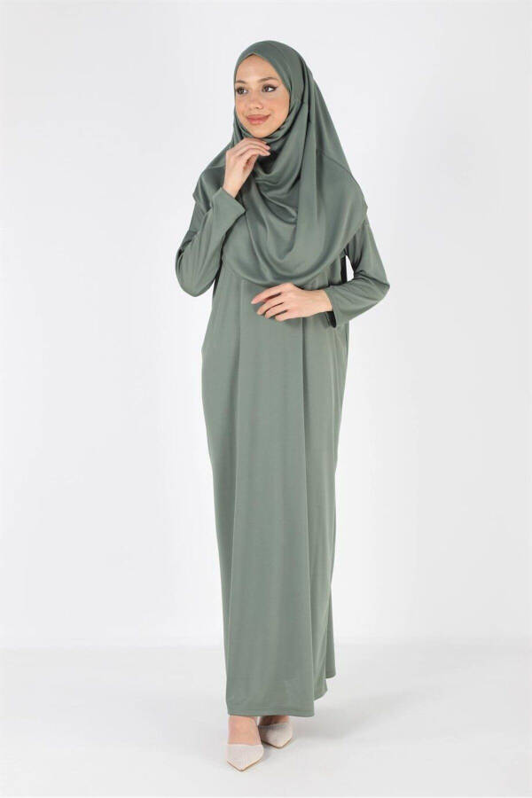 One Piece Non-Slip Headscarf Prayer Dress - 4