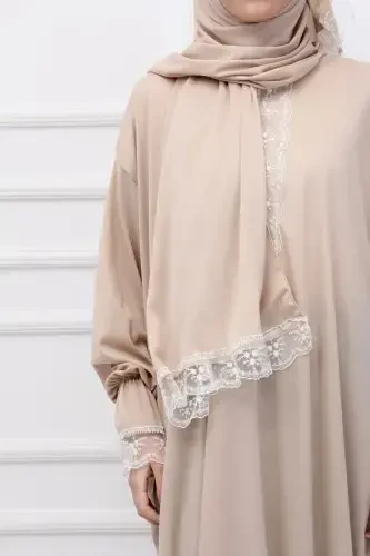 One-Piece Overhead Prayer Dress for Women-cream - 5