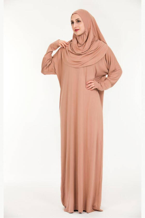 One-Piece Practical Woman Prayer Dress with Built-in Headscarf - 3