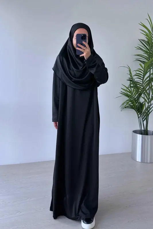 One Piece Prayer Dress - Black - 2