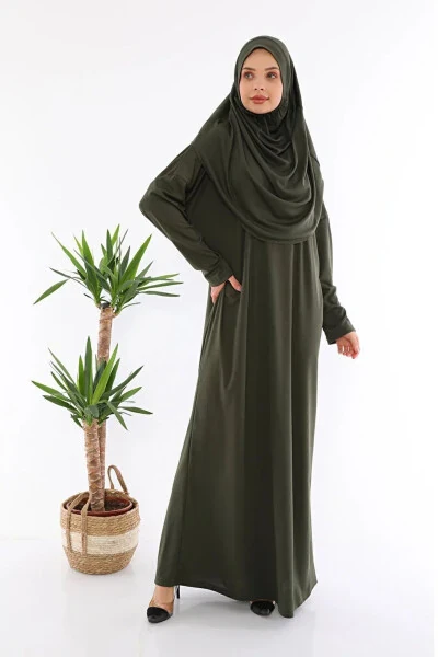 One Piece Prayer Dress Khaki - MEDIPEK