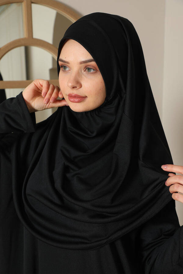 One-Piece Prayer Dress with Tasbih Black - 3