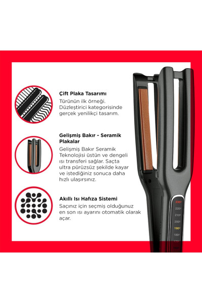 One Step Dual Plate Hair Straightener - 12