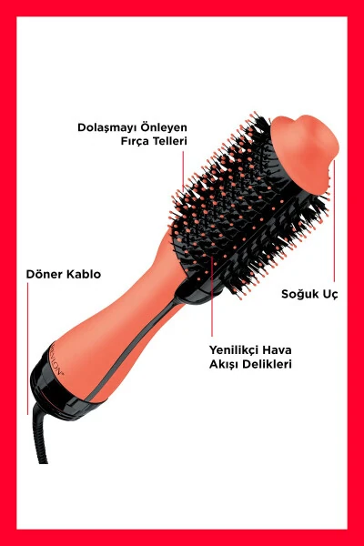 One Step Volumiser Hair Dryer and Styler - Apricot RVDR5222AE - 4
