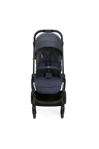 One4ever Lounge Double-Faced Easy Folding Cabin Baby Stroller Black Beauty-Navy Blue - 4