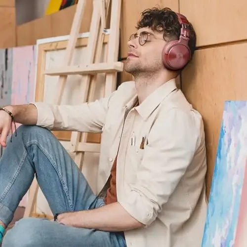 OneOdio Bluetooth Over Ear Headphones, 110 Hrs Wireless/Wired Stereo Sound Foldable Headsets with Deep Bass 50mm Neodymium Drivers for PC/Phone/Tablet - Studio Wireless Pro C, Rose Gold - 6