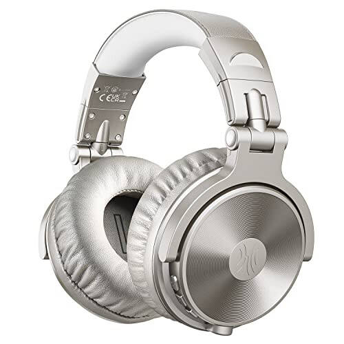 OneOdio Bluetooth quloqchinlari, 110 soat simsiz/simli stereo ovoz, katlanuvchi quloqchinlar, chuqur basli 50 mm neodimiy haydovchilar, kompyuter/telefon/planshet uchun - Studio Wireless Pro C, shampan oltin - 2