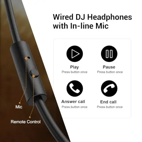 OneOdio Wired Over Ear Headphones Studio Monitor & Mixing DJ Stereo Headsets with 50mm Neodymium Drivers and 1/4 to 3.5mm Jack for AMP Computer Recording Podcast Keyboard Guitar Laptop - Red - 3
