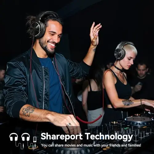 OneOdio Simli Quloq Usti Quloqchinlari Studio Monitori & Aralashtirish DJ Stereo Quloqchinlari 50mm Neodimiy Drayvlar va AMP Kompyuter Yozuvi Podkast Klaviatura Gitar Laptop uchun 1/4 dan 3,5 mm gacha Jack - Qora - 5