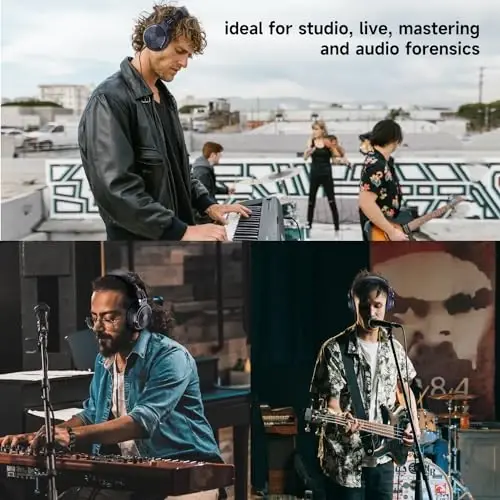 OneOdio simli quloqchinlar Studiya Monitori & DJ Stereo Garnituralari 50 mm Neodim Dvigatellari va 1/4 dan 3,5 mm gacha AMP Kompyuter Yozuv Podkast Klaviatura Gitara Noutbuk uchun Jek - To'q ko'k - 6